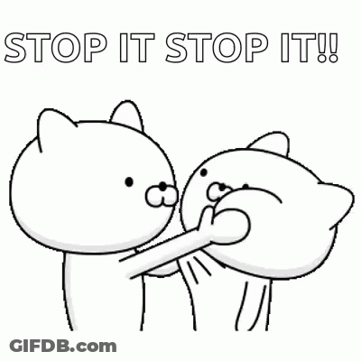 Black And White Cats Fighting Saying Stop It GIF