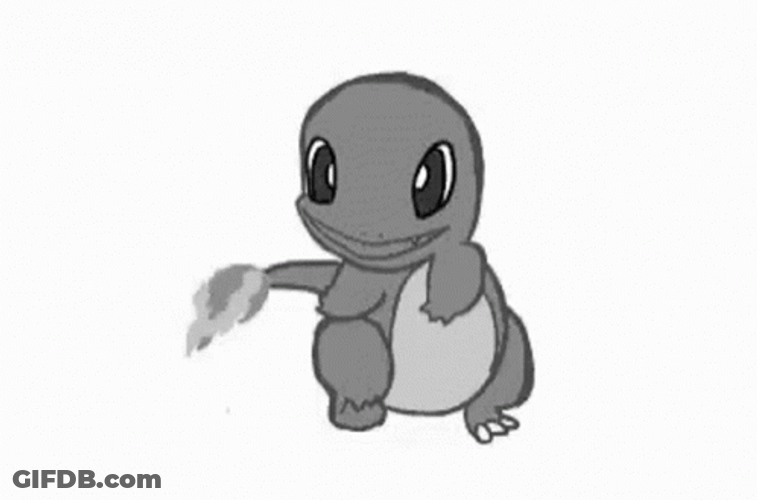 Black And White Charmander GIF