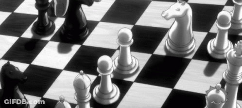 Black And White Chess Pieces GIF