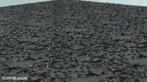 Black And White Circuit Board With CPU GIF