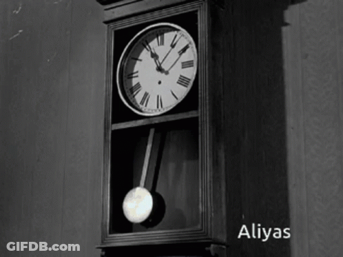 Black And White Clock With Aliyas GIF