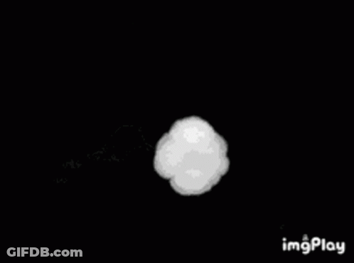 Black And White Cloud On Black Background GIF