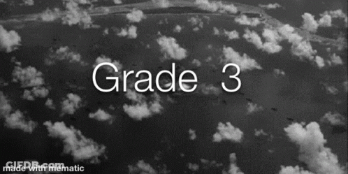 Black And White Cloudy Sky With Grade 3 GIF