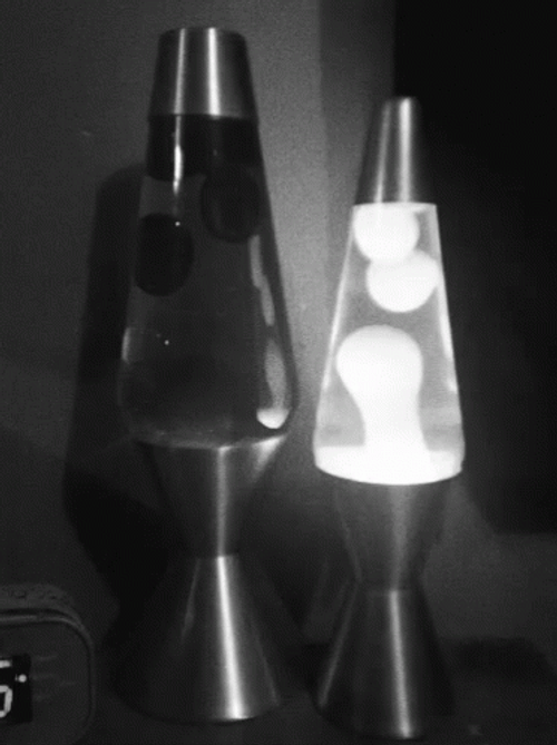 Black And White Color Of Lava Lamp GIF