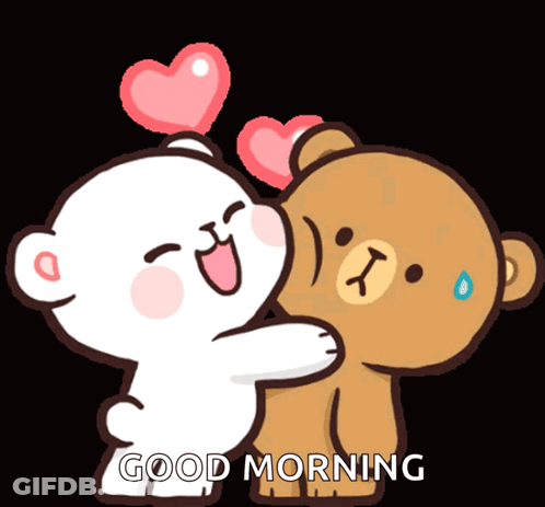 Black And White Couple Good Morning My Love GIF