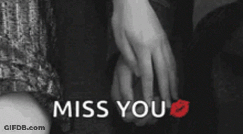 Black And White Couple Holding Hands Miss You GIF