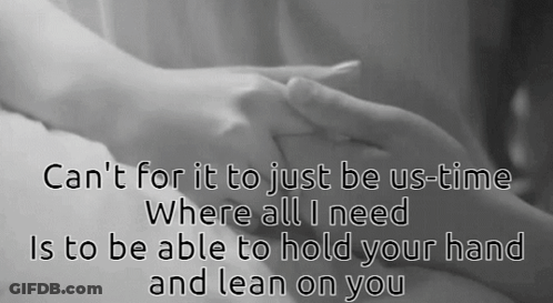 Black And White Couple Holding Hands With Can't Wait For Just Us Time GIF