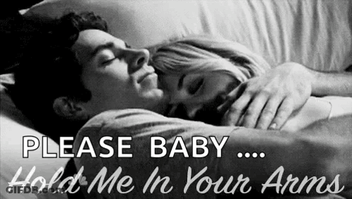 Black And White Couple Hugging Please Baby Hold Me In Your Arms GIF
