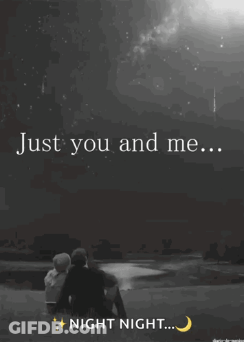 Black And White Couple Under Starry Sky Just You And Me GIF