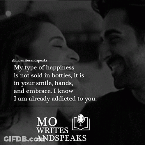 Black And White Couple With Mo Writes And Speaks Quote GIF