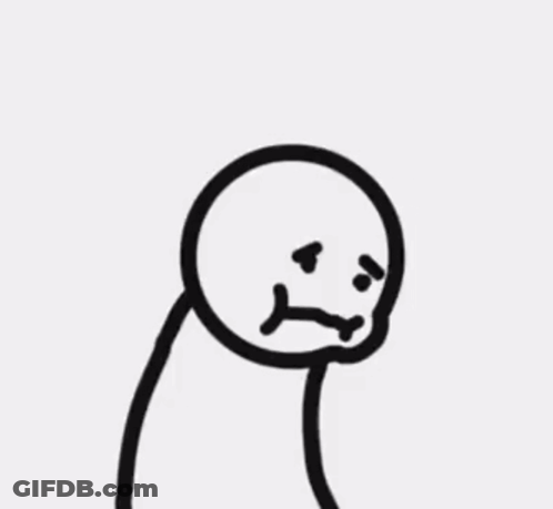 Black And White Crescent Moon With Bird On Head GIF