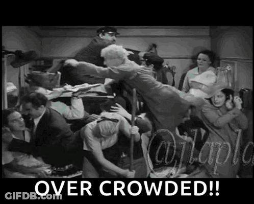 Black And White Crowd Over Crowded GIF