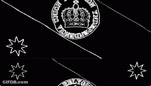 Black And White Crown And Star Drawing GIF