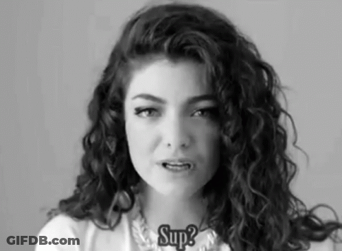 Black And White Curly Hair Woman Saying Sup GIF