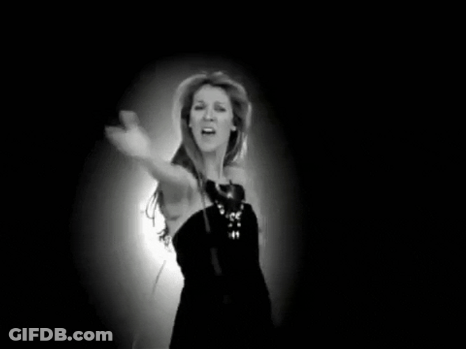 Black And White Dancing Celine Dion GIF