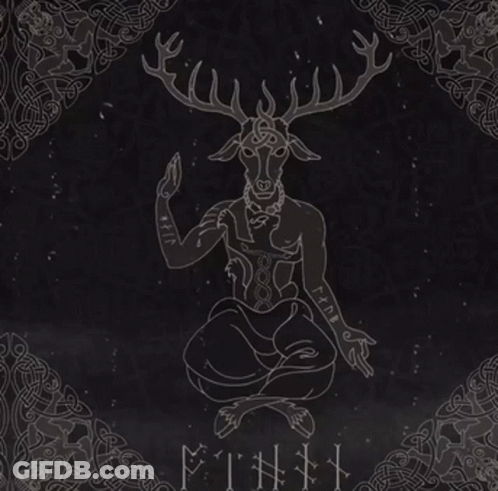 Black And White Deer With Letters MTNN GIF