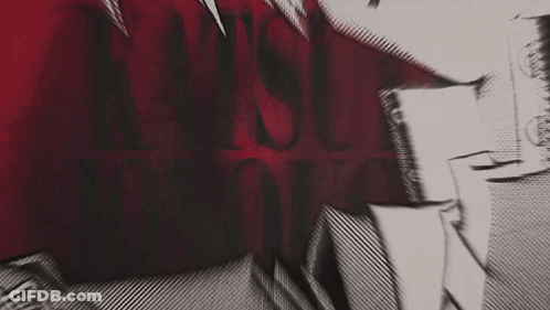 Black And White Dragon On Red Background Saying Black GIF