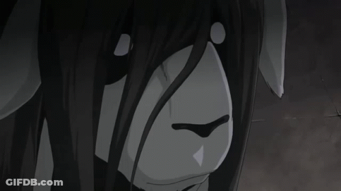 Black And White Drawing Of A Person's Face GIF