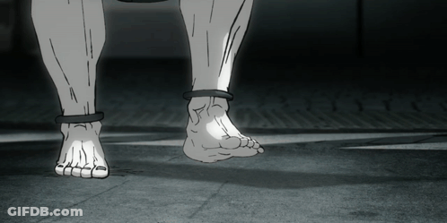 Black And White Drawing Of Barefoot Person GIF
