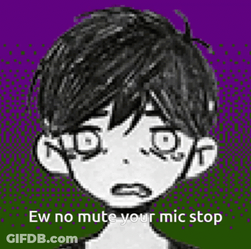 Black And White Drawing Of Boy With Purple Background GIF