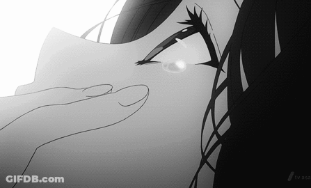 Black And White Drawing Of Face With TV USA Logo GIF