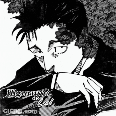 Black And White Drawing Of Man Higuruma De Lel GIF