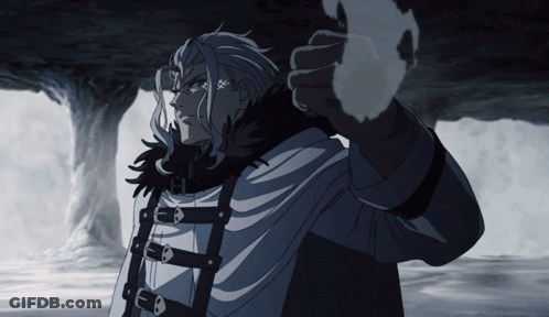 Black And White Drawing Of Man Holding Flame GIF