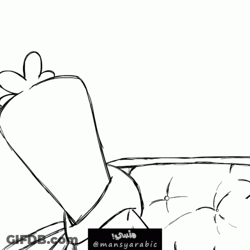 Black And White Drawing Of Man Reading Newspaper GIF