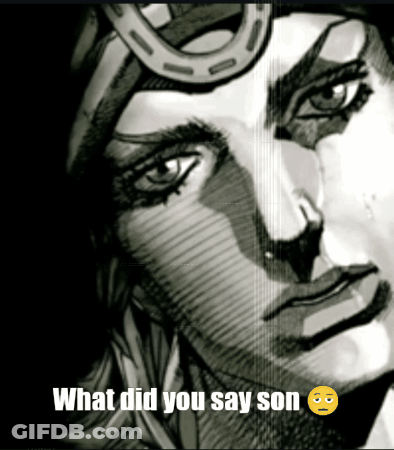 Black And White Drawing Of Man Saying What Did You Say Son GIF