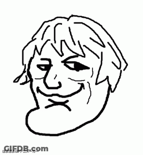 Black And White Drawing Of Man With Chinese Writing GIF