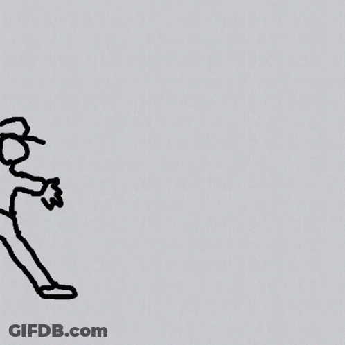 Black And White Drawing Of Man With Crown Next To Plant GIF