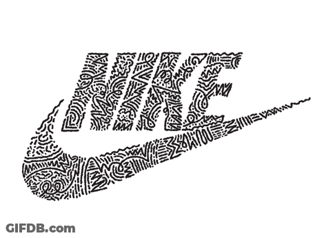 Black And White Drawing Of Nike GIF
