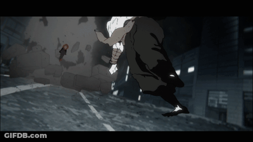 Black And White Drawing Of Person Falling Down Street GIF