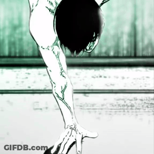 Black And White Drawing Of Person Reaching Out GIF