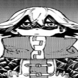 Black And White Drawing Of Person With Long Hair And Mask GIF