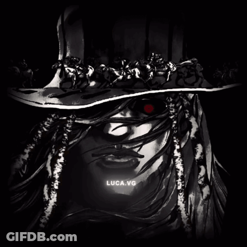 Black And White Drawing Of Person With Luca.vg GIF