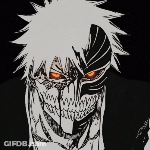 Black And White Drawing Of Person With Mask GIF