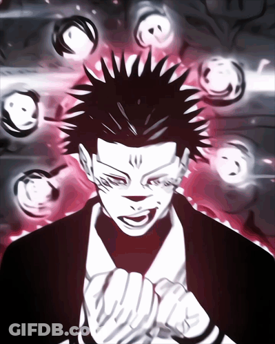 Black And White Drawing Of Person With Spikes On Head GIF
