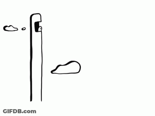 Black And White Drawing Of Pole With Circle GIF