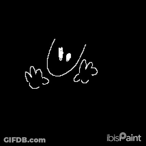Black And White Drawing Of Sad Face GIF