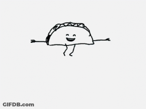 Black And White Drawing Of Sandwich On Trash GIF