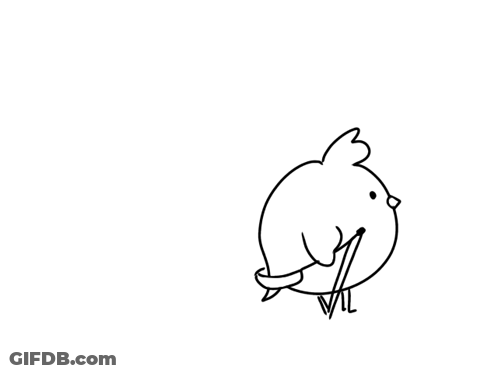 Black And White Drawing Of Two Animals Hugging GIF