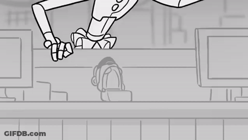 Black And White Drawing Of Two Boys Holding Hands GIF