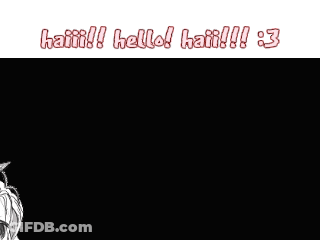 Black And White Drawing Of Woman Saying Haii Hello Haii 3 GIF