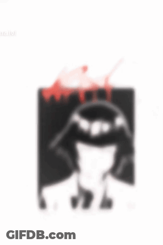 Black And White Drawing Woman Blood Dripping Red GIF