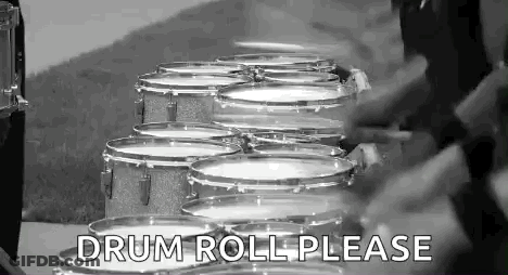 Black And White Drum Roll Please GIF