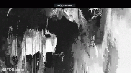 Black And White Face On Computer Screen GIF
