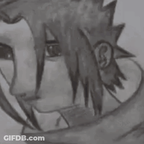Black And White Face With Scarf GIF