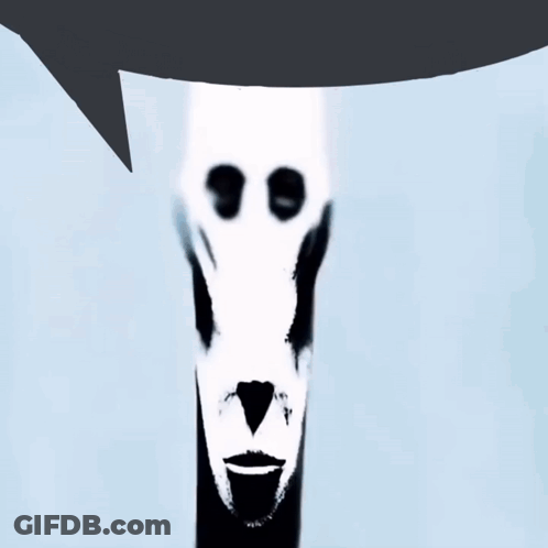 Black And White Face With Star Background GIF