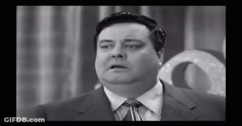 Black And White Fat Man In Suit And Tie GIF